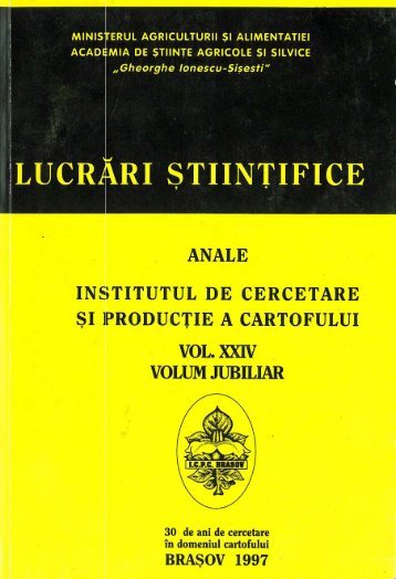 anale 24.pdf - Institutul National de Cercetare Dezvoltare pentru ...