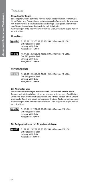 Programm 2012 - Kath. Familienbildungsstätte Marl e.V.