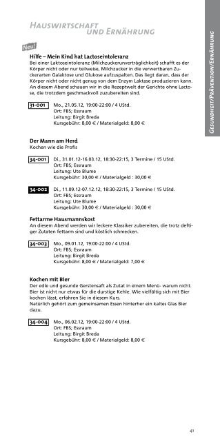 Programm 2012 - Kath. Familienbildungsstätte Marl e.V.