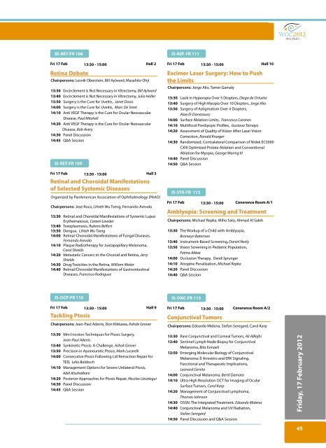 ScientiËc Program - WOC2012