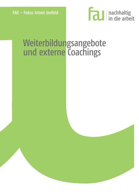 Weiterbildungsangebote und externe Coachings - FAU