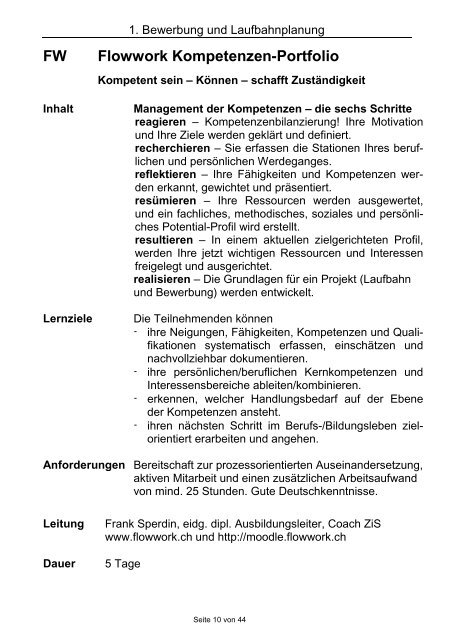 Weiterbildungsangebote und externe Coachings - FAU