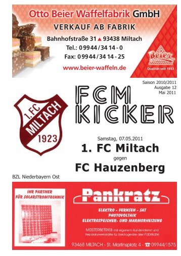 aktuelle Tabelle aktueller Spieltag - 1. FC Miltach