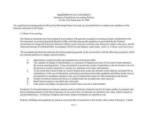 Summary of Significant Accounting Policies - Office of the 