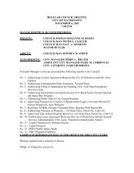 REGULAR COUNCIL MEETING CITY OF ... - Watertown, NY