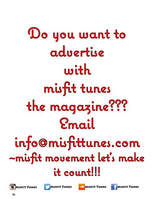 Misfit Tunes The Magazine September 2014