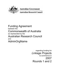 Funding Agreement between the Commonwealth of Australia as ...