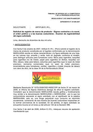 Marijuana - Indecopi