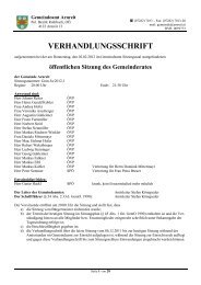 VERHANDLUNGSSCHRIFT - Arnreit