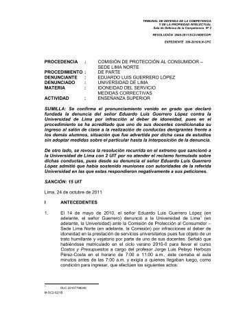 ResoluciÃ³n 2849-2011/SC2-INDECOPI