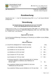 Kundmachung Verordnung - Arnreit