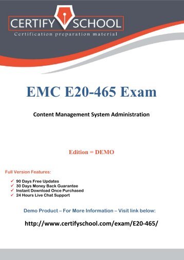 E20-465 Exam