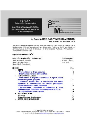 e- Boletín DROGAS Y MEDICAMENTOS - FEFARA
