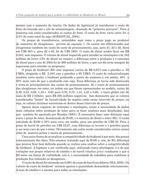 uma proposta de modelo para avaliar a viabilidade do biodiesel no ...