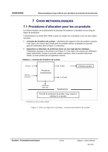 Bilans énergétiques et gaz à effet de serre des filières de production ...