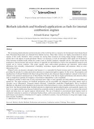 Biofuels (alcohols and biodiesel) applications as fuels for internal ...