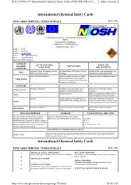 International Chemical Safety Cards International Chemical Safety ...