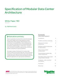 Specification of Modular Data Center Architecture - APC Media