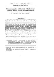 Micropropagation of Five Date Palm Cultivars Through in ... - Ø¬Ø§ÙØ¹Ø© Ø¯ÙØ´Ù