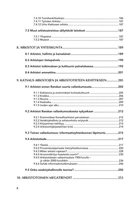 Lataa Arkistot, yhteiskunnan toimiva muisti -oppikirja - Arkistolaitos