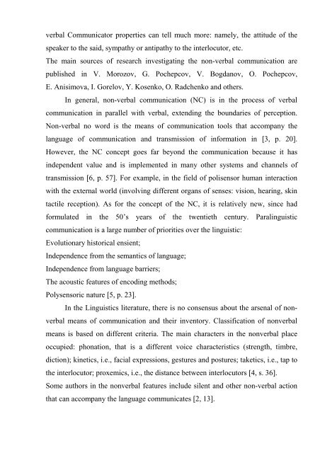 M. Non-verbal communication in the speeches of politicians