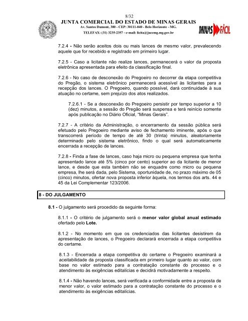 Edital PregÃ£o EletrÃ´nico - Processo 21/2009 - Junta Comercial do ...