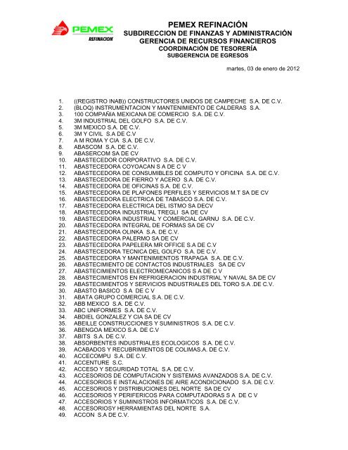 Pemex Refinacia N Ref Pemex Com