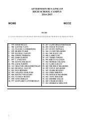 2005-06 SCHOOL BUS ROUTES - Whitley County Schools