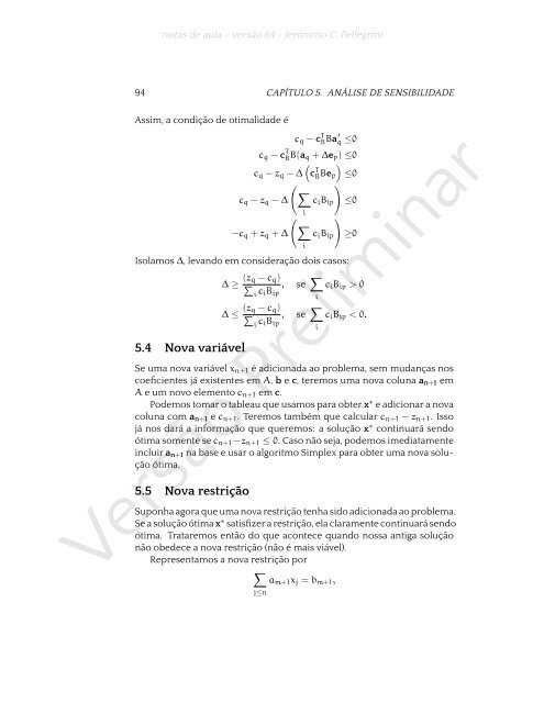 ProgramaÃ§Ã£o Linear (e rudimentos de otimizaÃ§Ã£o nÃ£o-linear)