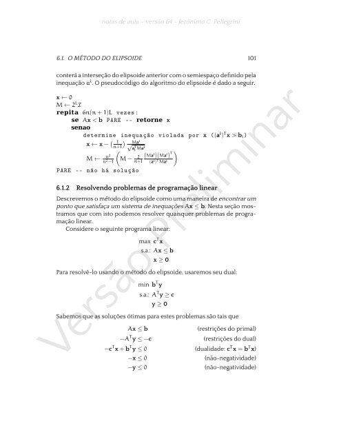 ProgramaÃ§Ã£o Linear (e rudimentos de otimizaÃ§Ã£o nÃ£o-linear)