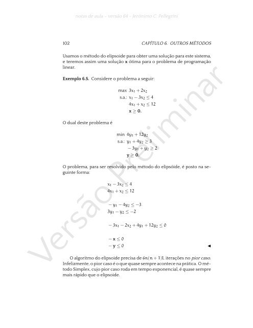 ProgramaÃ§Ã£o Linear (e rudimentos de otimizaÃ§Ã£o nÃ£o-linear)