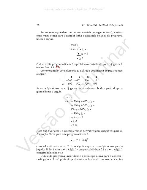 ProgramaÃ§Ã£o Linear (e rudimentos de otimizaÃ§Ã£o nÃ£o-linear)