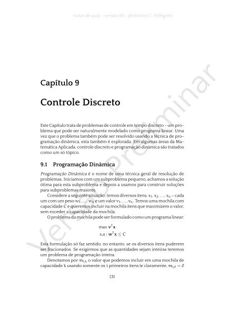 ProgramaÃ§Ã£o Linear (e rudimentos de otimizaÃ§Ã£o nÃ£o-linear)