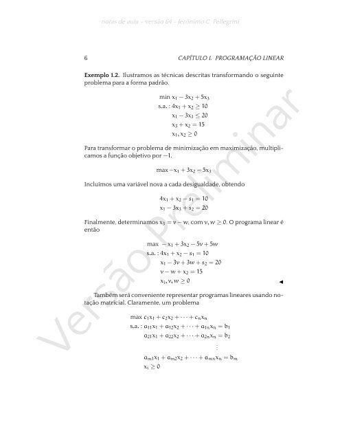 ProgramaÃ§Ã£o Linear (e rudimentos de otimizaÃ§Ã£o nÃ£o-linear)