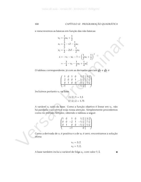 ProgramaÃ§Ã£o Linear (e rudimentos de otimizaÃ§Ã£o nÃ£o-linear)