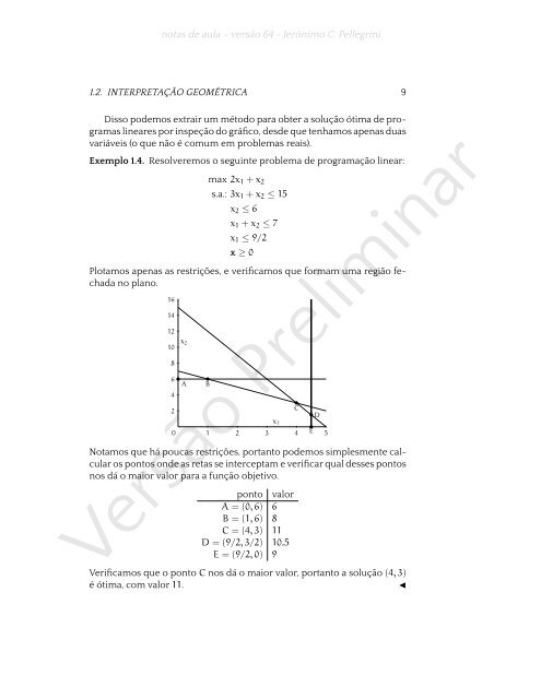 ProgramaÃ§Ã£o Linear (e rudimentos de otimizaÃ§Ã£o nÃ£o-linear)