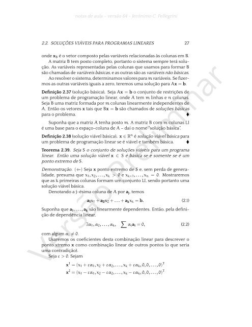 ProgramaÃ§Ã£o Linear (e rudimentos de otimizaÃ§Ã£o nÃ£o-linear)