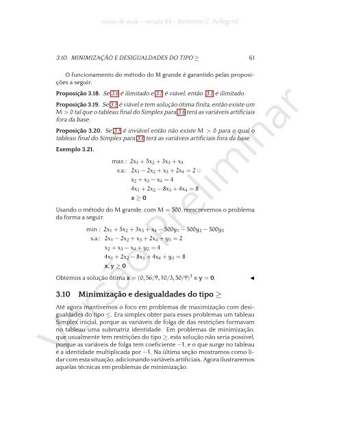 ProgramaÃ§Ã£o Linear (e rudimentos de otimizaÃ§Ã£o nÃ£o-linear)