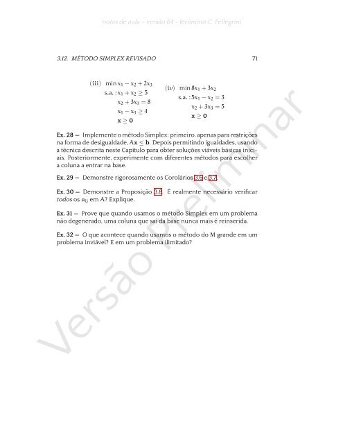 ProgramaÃ§Ã£o Linear (e rudimentos de otimizaÃ§Ã£o nÃ£o-linear)