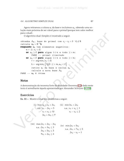 ProgramaÃ§Ã£o Linear (e rudimentos de otimizaÃ§Ã£o nÃ£o-linear)