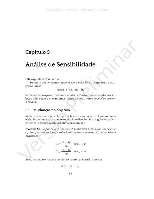 ProgramaÃ§Ã£o Linear (e rudimentos de otimizaÃ§Ã£o nÃ£o-linear)