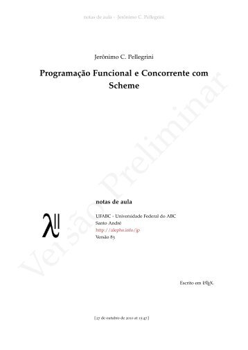 ProgramaÃ§Ã£o Funcional e Concorrente com Scheme