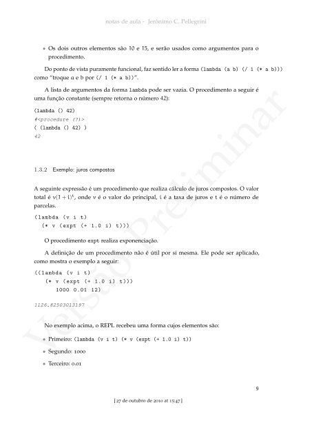 ProgramaÃ§Ã£o Funcional e Concorrente com Scheme