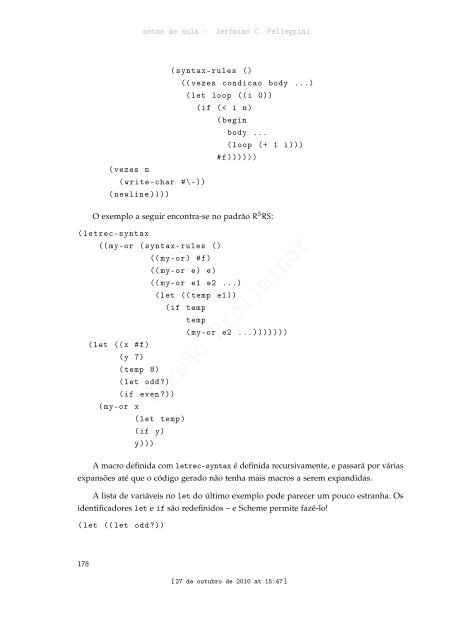 ProgramaÃ§Ã£o Funcional e Concorrente com Scheme