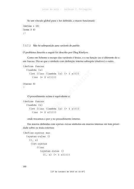 ProgramaÃ§Ã£o Funcional e Concorrente com Scheme