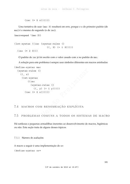 ProgramaÃ§Ã£o Funcional e Concorrente com Scheme