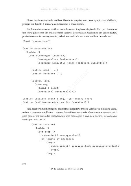 ProgramaÃ§Ã£o Funcional e Concorrente com Scheme