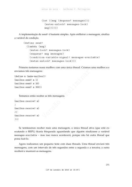 ProgramaÃ§Ã£o Funcional e Concorrente com Scheme