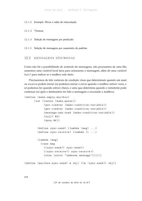 ProgramaÃ§Ã£o Funcional e Concorrente com Scheme