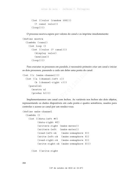 ProgramaÃ§Ã£o Funcional e Concorrente com Scheme